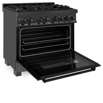 Z Line ZLINE RABBR36 36 Inch Black Stainless Steel Dual Fuel Freestanding Range, in Bla — thumbnail 17