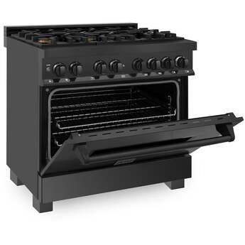 Z Line ZLINE RABBR36 36 Inch Black Stainless Steel Dual Fuel Freestanding Range, in Bla — thumbnail 24