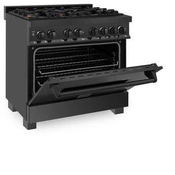 Z Line ZLINE RABBR36 36 Inch Black Stainless Steel Dual Fuel Freestanding Range, in Bla — thumbnail 28