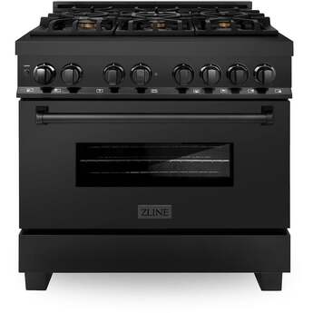 Z Line ZLINE RABBR36 36 Inch Black Stainless Steel Dual Fuel Freestanding Range, in Bla — thumbnail 29
