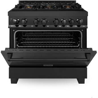 Z Line ZLINE RABBR36 36 Inch Black Stainless Steel Dual Fuel Freestanding Range, in Bla — thumbnail 31