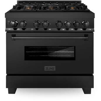 Z Line ZLINE RABBR36 36 Inch Black Stainless Steel Dual Fuel Freestanding Range, in Bla — thumbnail 33