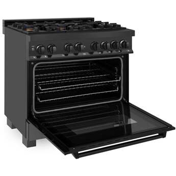 Z Line ZLINE RABBR36 36 Inch Black Stainless Steel Dual Fuel Freestanding Range, in Bla — thumbnail 35