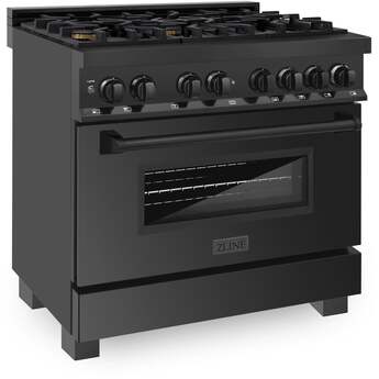 Z Line ZLINE RABBR36 36 Inch Black Stainless Steel Dual Fuel Freestanding Range, in Bla — thumbnail 38