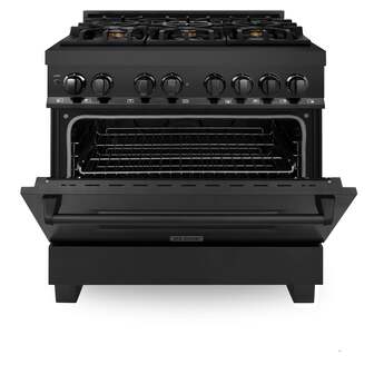 Z Line ZLINE RABBR36 36 Inch Black Stainless Steel Dual Fuel Freestanding Range, in Bla — thumbnail 46