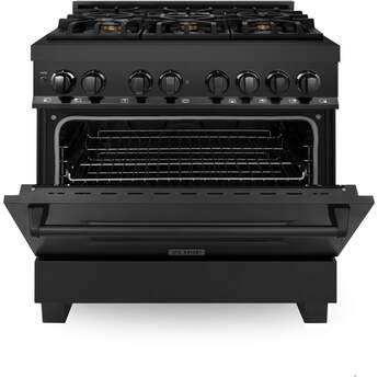 Z Line ZLINE RABBR36 36 Inch Black Stainless Steel Dual Fuel Freestanding Range, in Bla — thumbnail 47