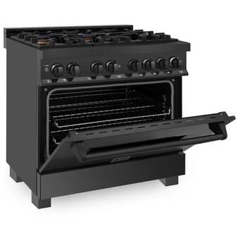 Z Line ZLINE RABBR36 36 Inch Black Stainless Steel Dual Fuel Freestanding Range, in Bla — thumbnail 48