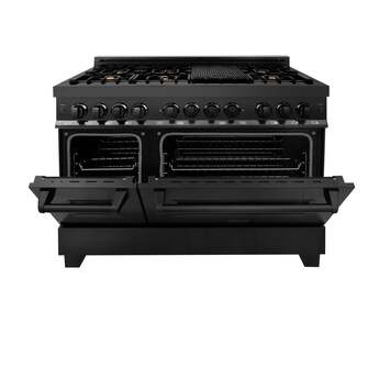 Z Line ZLINE RABBR48 48 Inch Black Stainless Steel Dual Fuel Freestanding Range, in Bla — thumbnail 10