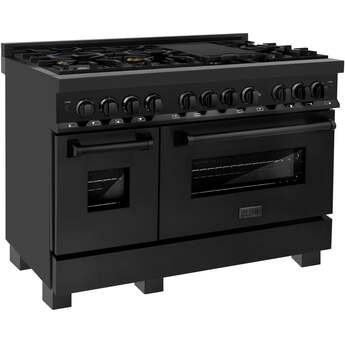 Z Line ZLINE RABBR48 48 Inch Black Stainless Steel Dual Fuel Freestanding Range, in Bla — thumbnail 12