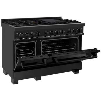 Z Line ZLINE RABBR48 48 Inch Black Stainless Steel Dual Fuel Freestanding Range, in Bla — thumbnail 16