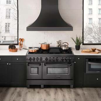 Z Line ZLINE RABBR48 48 Inch Black Stainless Steel Dual Fuel Freestanding Range, in Bla — thumbnail 35