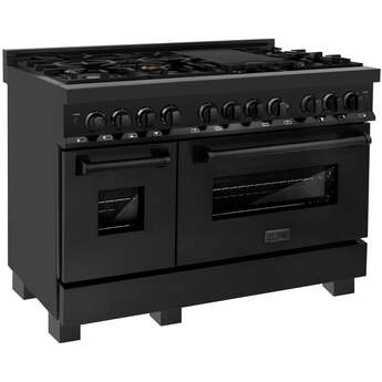 Z Line ZLINE RABBR48 48 Inch Black Stainless Steel Dual Fuel Freestanding Range, in Bla — thumbnail 43