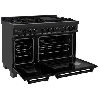 Z Line ZLINE RABBR48 48 Inch Black Stainless Steel Dual Fuel Freestanding Range, in Bla — thumbnail 45