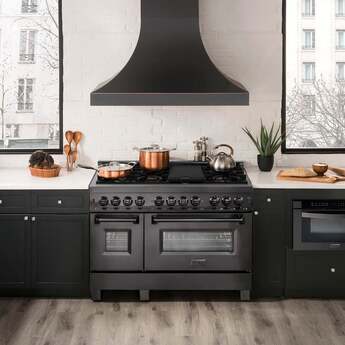 Z Line ZLINE RABBR48 48 Inch Black Stainless Steel Dual Fuel Freestanding Range, in Bla — thumbnail 47