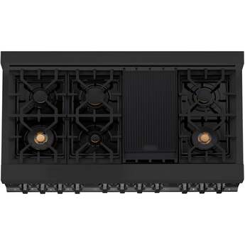 Z Line ZLINE RABBR48 48 Inch Black Stainless Steel Dual Fuel Freestanding Range, in Bla — thumbnail 7