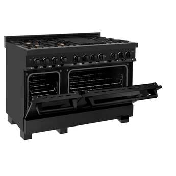 Z Line ZLINE RABBR48 48 Inch Black Stainless Steel Dual Fuel Freestanding Range, in Bla — thumbnail 9