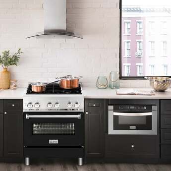 Z Line ZLINE RABLM30 30 Inch Black Matte Dual Fuel Convection Freestanding Range — thumbnail 23