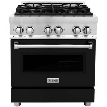 Z Line ZLINE RABLM30 30 Inch Black Matte Dual Fuel Convection Freestanding Range — thumbnail 7