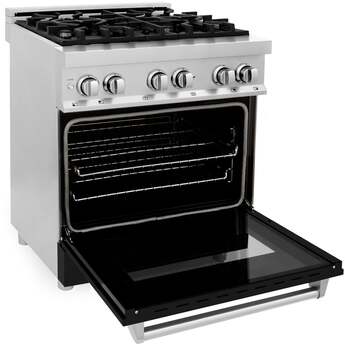 Z Line ZLINE RABLM30 30 Inch Black Matte Dual Fuel Convection Freestanding Range — thumbnail 9