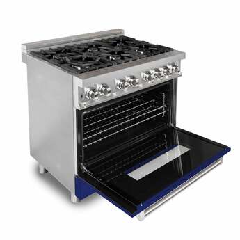 Z Line ZLINE RABLM36 36 Inch Black Matte Dual Fuel Convection Freestanding Range — thumbnail 2