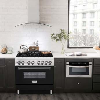 Z Line ZLINE RABLM36 36 Inch Black Matte Dual Fuel Convection Freestanding Range — thumbnail 28