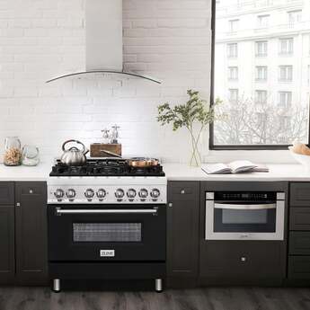 Z Line ZLINE RABLM36 36 Inch Black Matte Dual Fuel Convection Freestanding Range — thumbnail 37