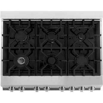 Z Line ZLINE RABLM36 36 Inch Black Matte Dual Fuel Convection Freestanding Range — thumbnail 9