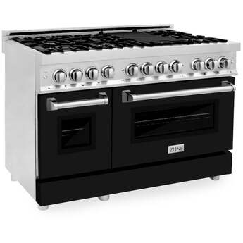 Z Line ZLINE RABLM48 48 Inch Black Matte Dual Fuel Convection Double Oven Freestanding — thumbnail 13