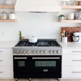 Z Line ZLINE RABLM48 48 Inch Black Matte Dual Fuel Convection Double Oven Freestanding — thumbnail 3