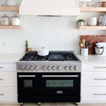 Z Line ZLINE RABLM48 48 Inch Black Matte Dual Fuel Convection Double Oven Freestanding — thumbnail 4