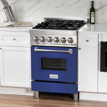 Z Line ZLINE RABM24  24 Inch Dual Fuel Natural Gas Freestanding Range, in Blue Matte — thumbnail 11