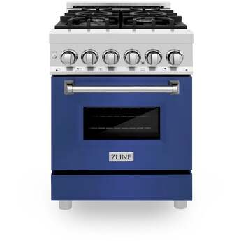 Z Line ZLINE RABM24  24 Inch Dual Fuel Natural Gas Freestanding Range, in Blue Matte — thumbnail 12