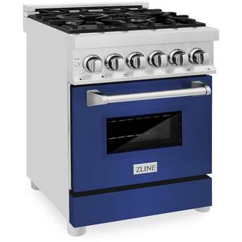 Z Line ZLINE RABM24  24 Inch Dual Fuel Natural Gas Freestanding Range, in Blue Matte — thumbnail 5