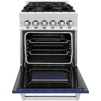 Z Line ZLINE RABM24  24 Inch Dual Fuel Natural Gas Freestanding Range, in Blue Matte — thumbnail 6