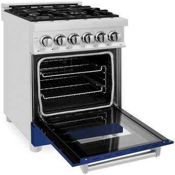 Z Line ZLINE RABM24  24 Inch Dual Fuel Natural Gas Freestanding Range, in Blue Matte — thumbnail 7