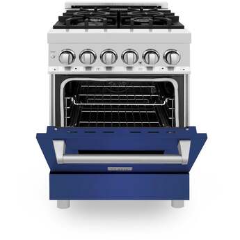 Z Line ZLINE RABM24  24 Inch Dual Fuel Natural Gas Freestanding Range, in Blue Matte — thumbnail 8