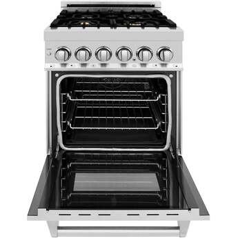 Z Line ZLINE RABR24 24 Inch Stainless Steel Dual Fuel Freestanding Range, in Stainless — thumbnail 11