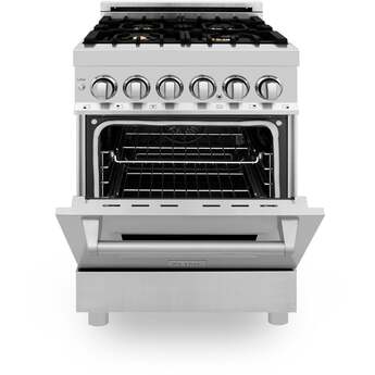 Z Line ZLINE RABR24 24 Inch Stainless Steel Dual Fuel Freestanding Range, in Stainless — thumbnail 12