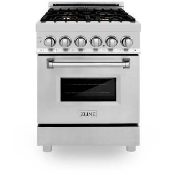 Z Line ZLINE RABR24 24 Inch Stainless Steel Dual Fuel Freestanding Range, in Stainless — thumbnail 31