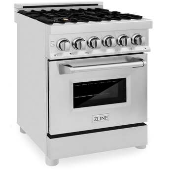 Z Line ZLINE RABR24 24 Inch Stainless Steel Dual Fuel Freestanding Range, in Stainless — thumbnail 45