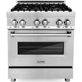 Z Line ZLINE RABR30 30 Inch Stainless Steel Dual Fuel Freestanding Range, in Stainless
