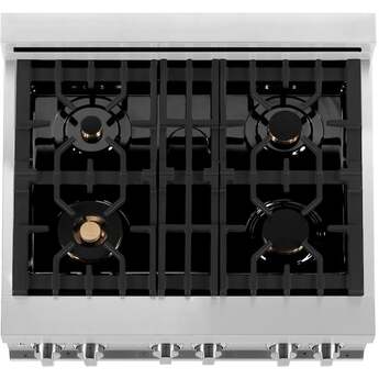 Z Line ZLINE RABR30 30 Inch Stainless Steel Dual Fuel Freestanding Range, in Stainless — thumbnail 12