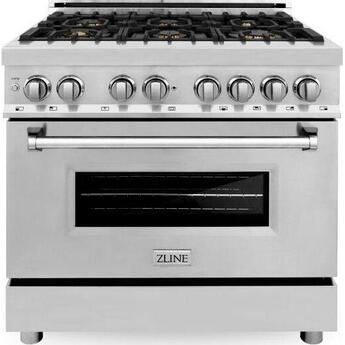 Z Line ZLINE RABR36 36 Inch Stainless Steel Dual Fuel Freestanding Range, in Stainless