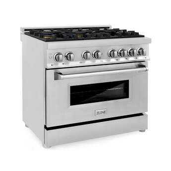 Z Line ZLINE RABR36 36 Inch Stainless Steel Dual Fuel Freestanding Range, in Stainless — thumbnail 43