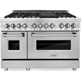 Z Line ZLINE RABR48 48 Inch Stainless Steel Dual Fuel Freestanding Range, in Stainless