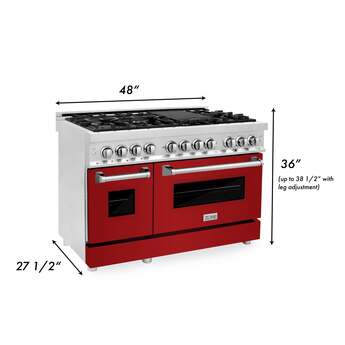 Z Line ZLINE RABR48 48 Inch Stainless Steel Dual Fuel Freestanding Range, in Stainless — thumbnail 37