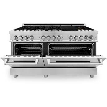 Z Line ZLINE RABR60 60 Inch Natural Gas, Dual Fuel Double Oven Freestanding Range in St — thumbnail 4