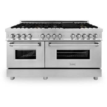 Z Line ZLINE RABR60 60 Inch Natural Gas, Dual Fuel Double Oven Freestanding Range in St — thumbnail 5