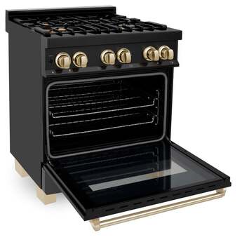 Z Line ZLINE RABZ30CB Autograph Edition Series 30 Inch Natural Gas, Dual Fuel Freestand