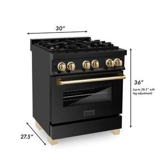 Z Line ZLINE RABZ30CB Autograph Edition Series 30 Inch Natural Gas, Dual Fuel Freestand — thumbnail 12